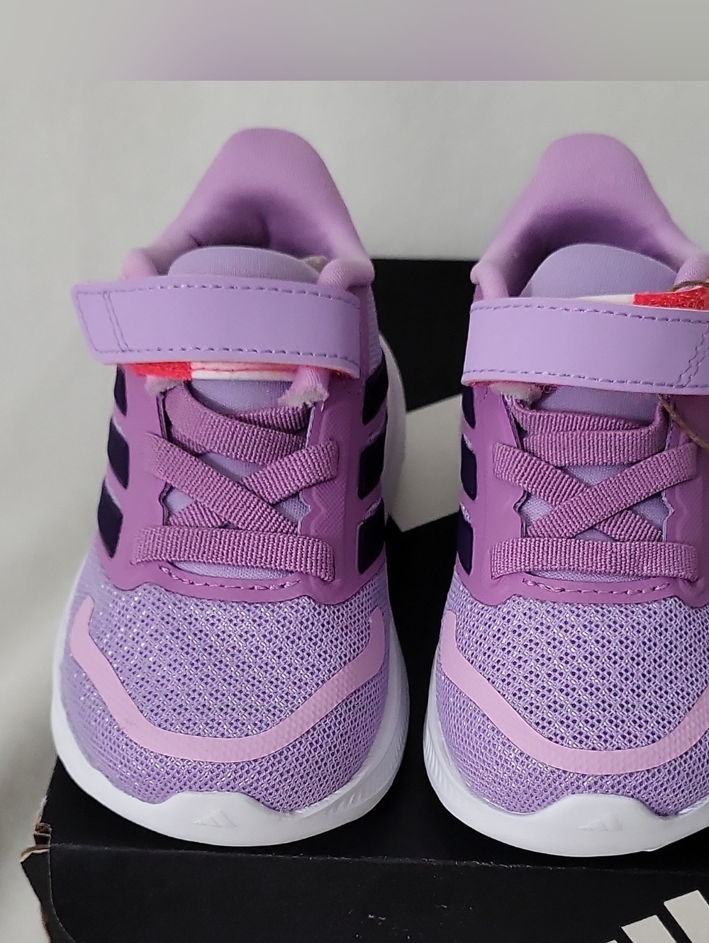 Adidas Runfalcon 5 EL I Kids Athletic Sneakers Purple US Size 5K Mesh Breathable - Picture 4 of 8